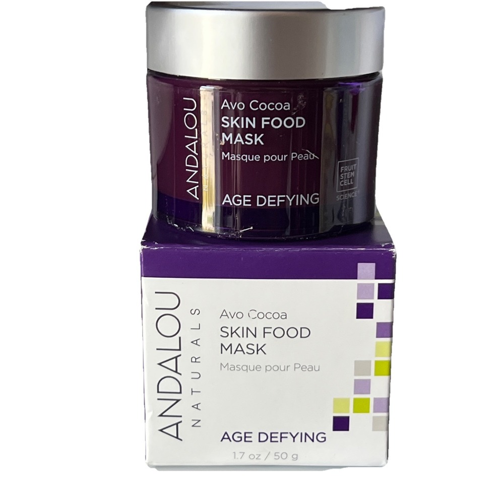 Andalou Naturals Skin Food Mask Avo Cocoa Age Defying 1 7 oz 50 g Cruelty-Free - Picture 1 of 5